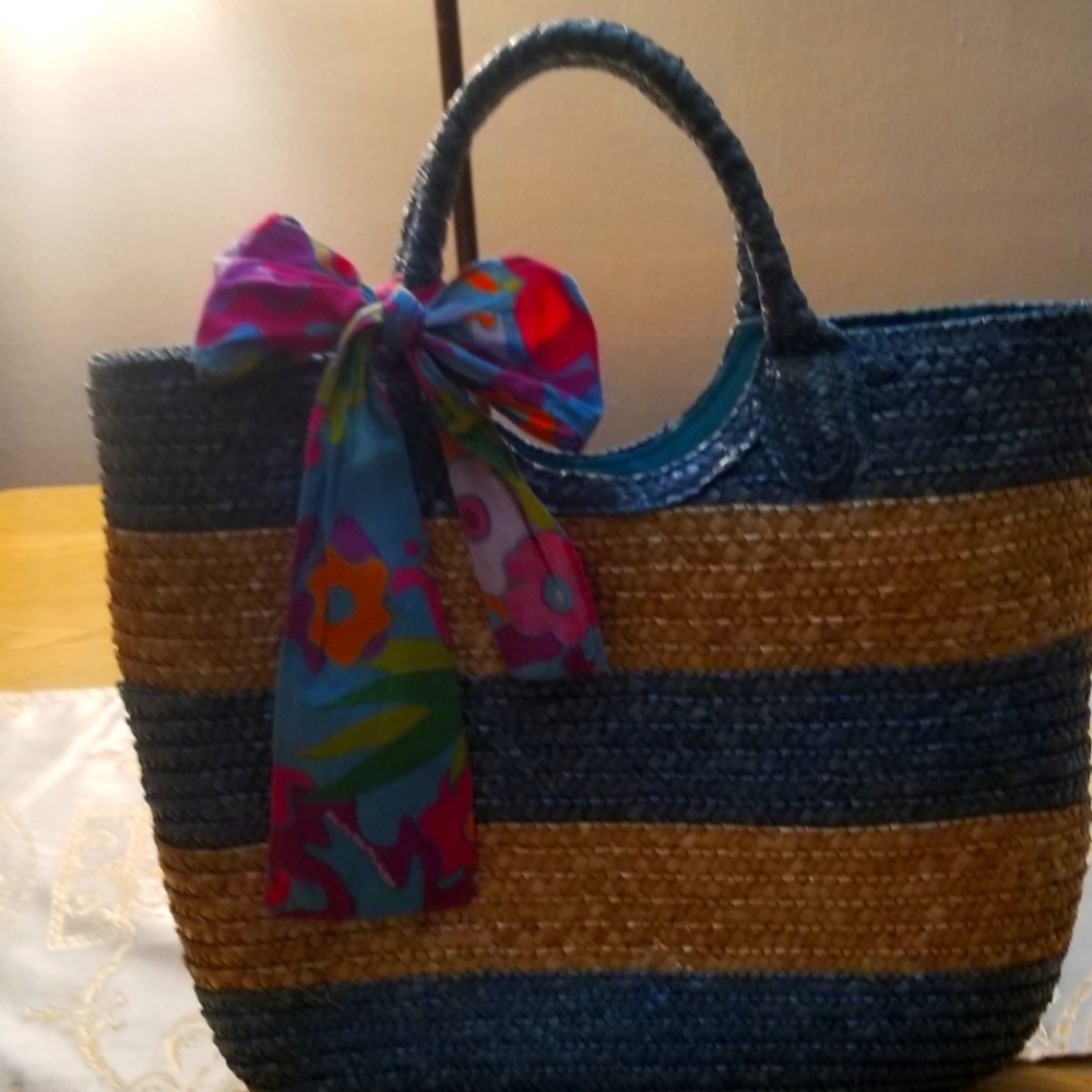 Ralph Lauren straw bag.